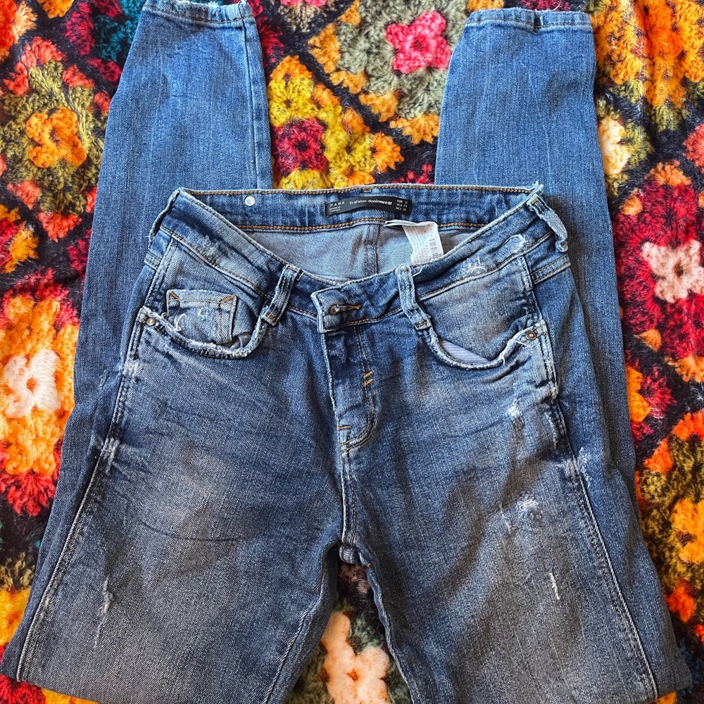 zara denim skinny jeans